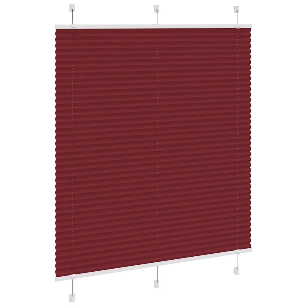 Store plissé rouge bordeaux 115x100 cm largeur tissu 114,4 cm polyester