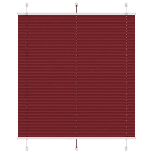 Plissee Bordeauxrot 120x100 cm Stoffbreite 119,4 cm Polyester