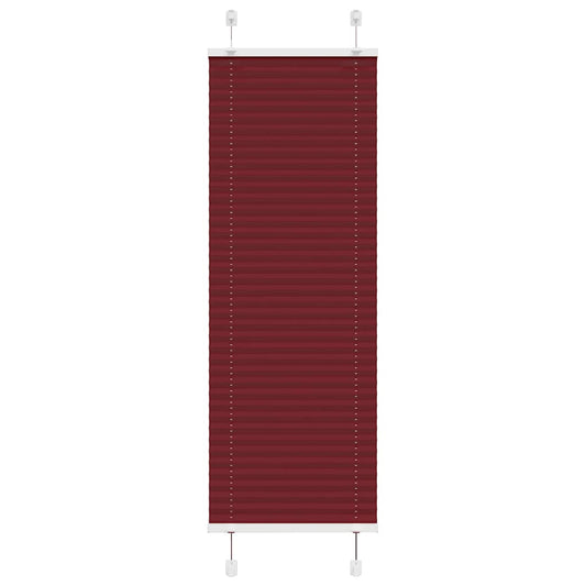 Pleated Blind Bordeaux Red 45x150 cm Fabric Width 44.4 cm Polyester