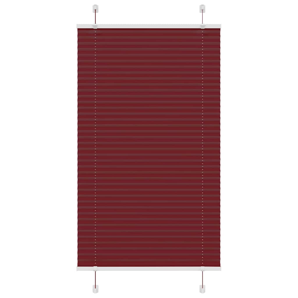 Store plissé rouge bordeaux 70x150 cm largeur du tissu 69,4 cm polyester