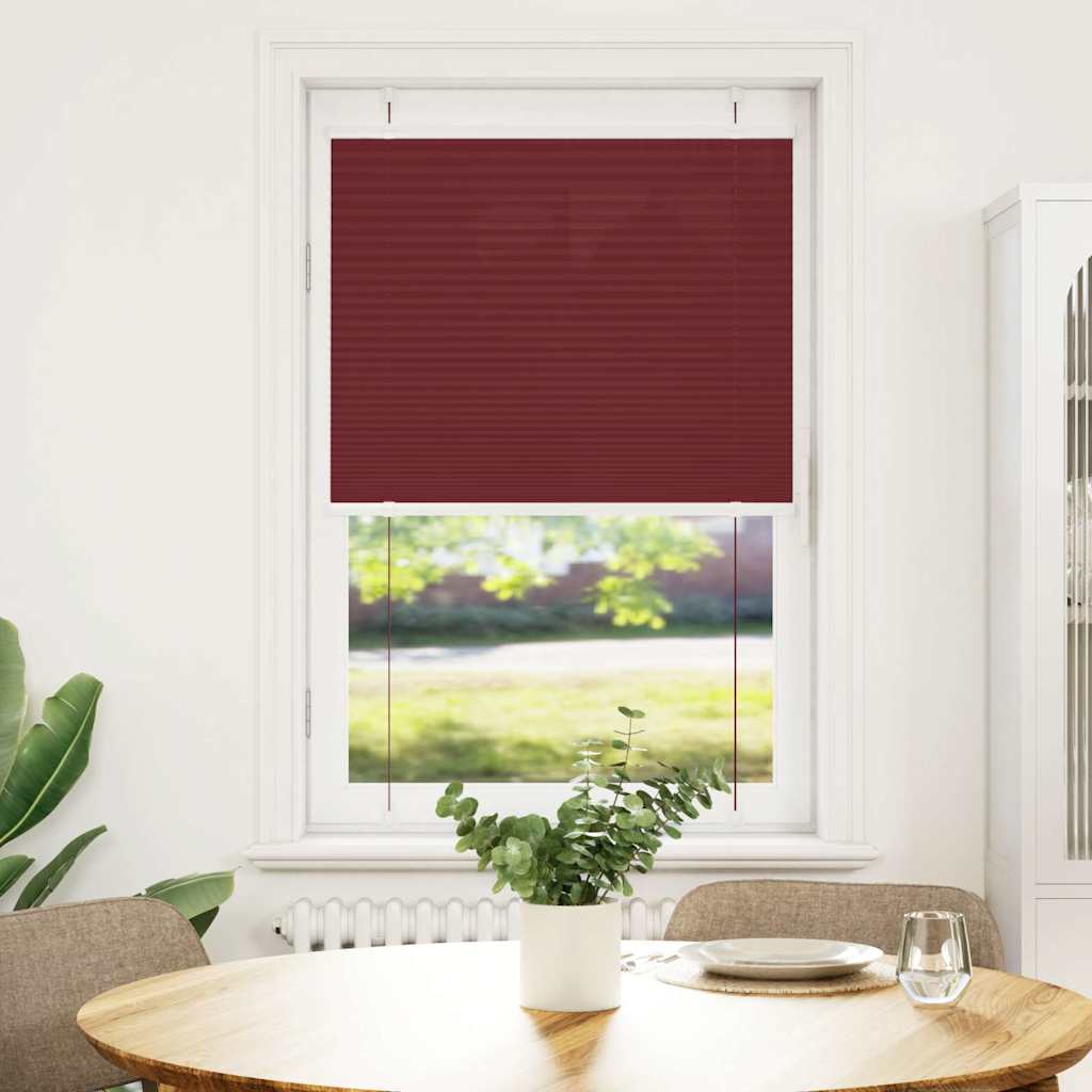 Store plissé rouge bordeaux 70x150 cm largeur du tissu 69,4 cm polyester
