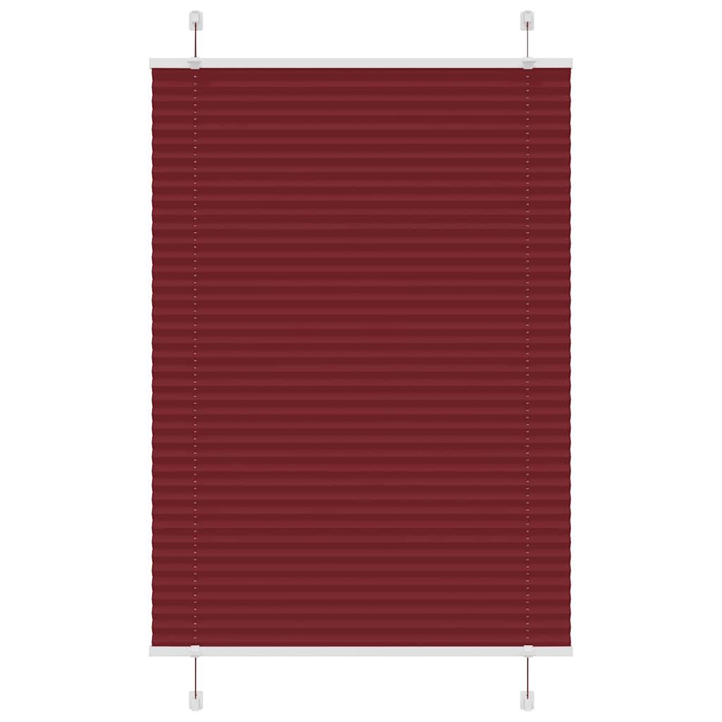 Plissee Bordeauxrot 90x150 cm Stoffbreite 89,4 cm Polyester