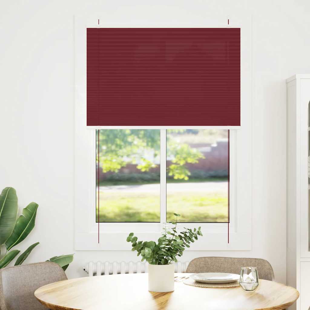 Plissee Bordeauxrot 90x150 cm Stoffbreite 89,4 cm Polyester
