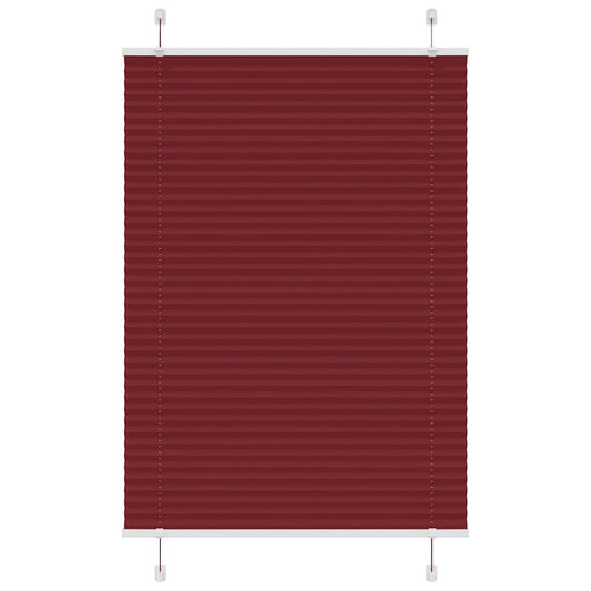 Pleated blind bordeaux red 95x150 cm fabric width 94.4 cm polyester