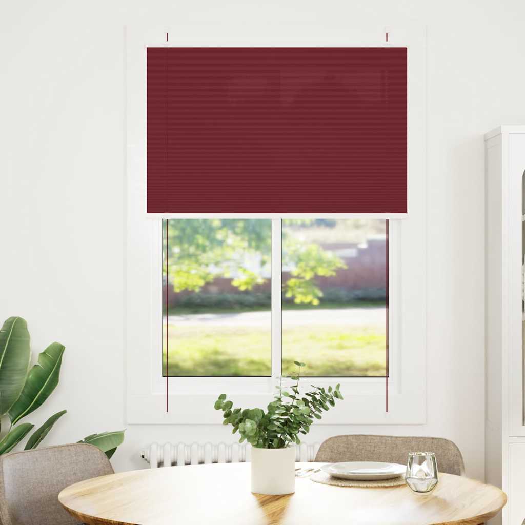 Store plissé Rouge Bordeaux 95x150 cm Largeur du tissu 94,4 cm Polyester
