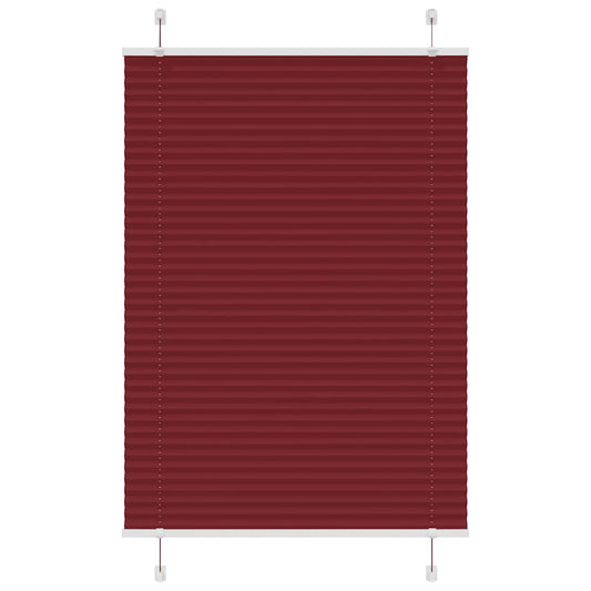 Plissee Bordeauxrot 100x150 cm Stoffbreite 99,4 cm Polyester