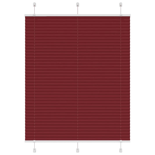 Pleated blind Bordeaux red 105x150 cm Fabric width 104.4 cm Polyester
