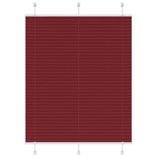 Plissee Bordeauxrot 110x150 cm Stoffbreite 109,4 cm Polyester