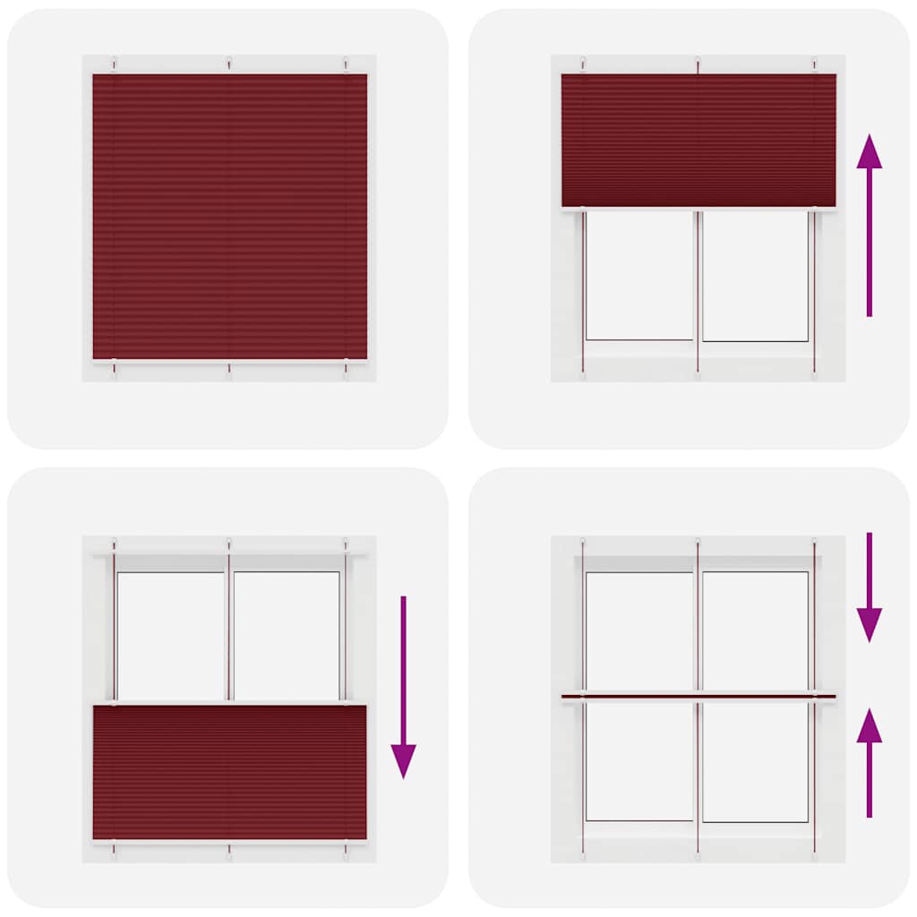 Store plissé bordeaux 115x150 cm Largeur du tissu 114,4 cm Polyester