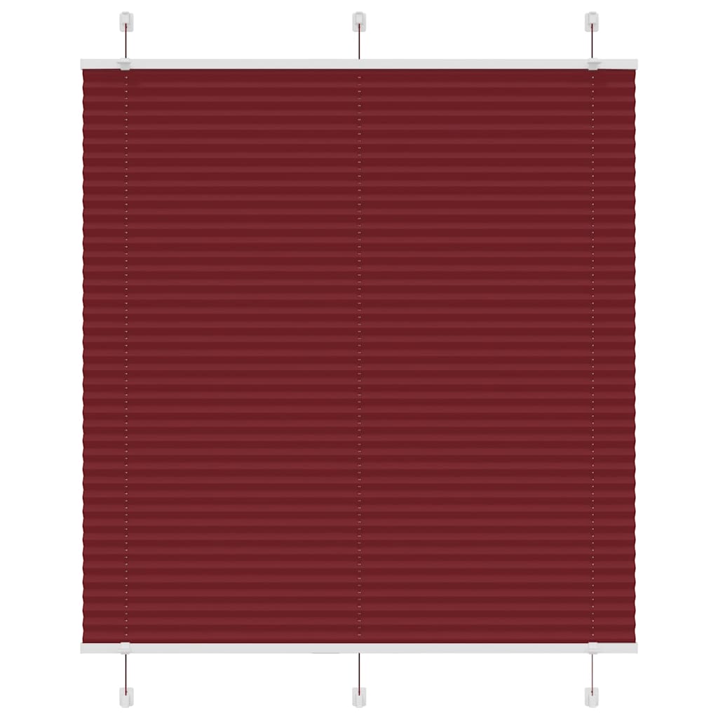 Plissee Bordeauxrot 120x150 cm Stoffbreite 119,4 cm Polyester