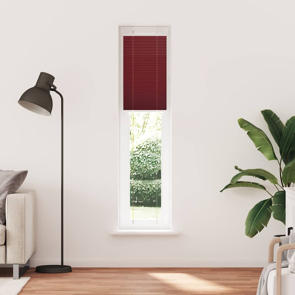 Store plissé rouge bordeaux 40x200 cm largeur de tissu 39,4 cm polyester