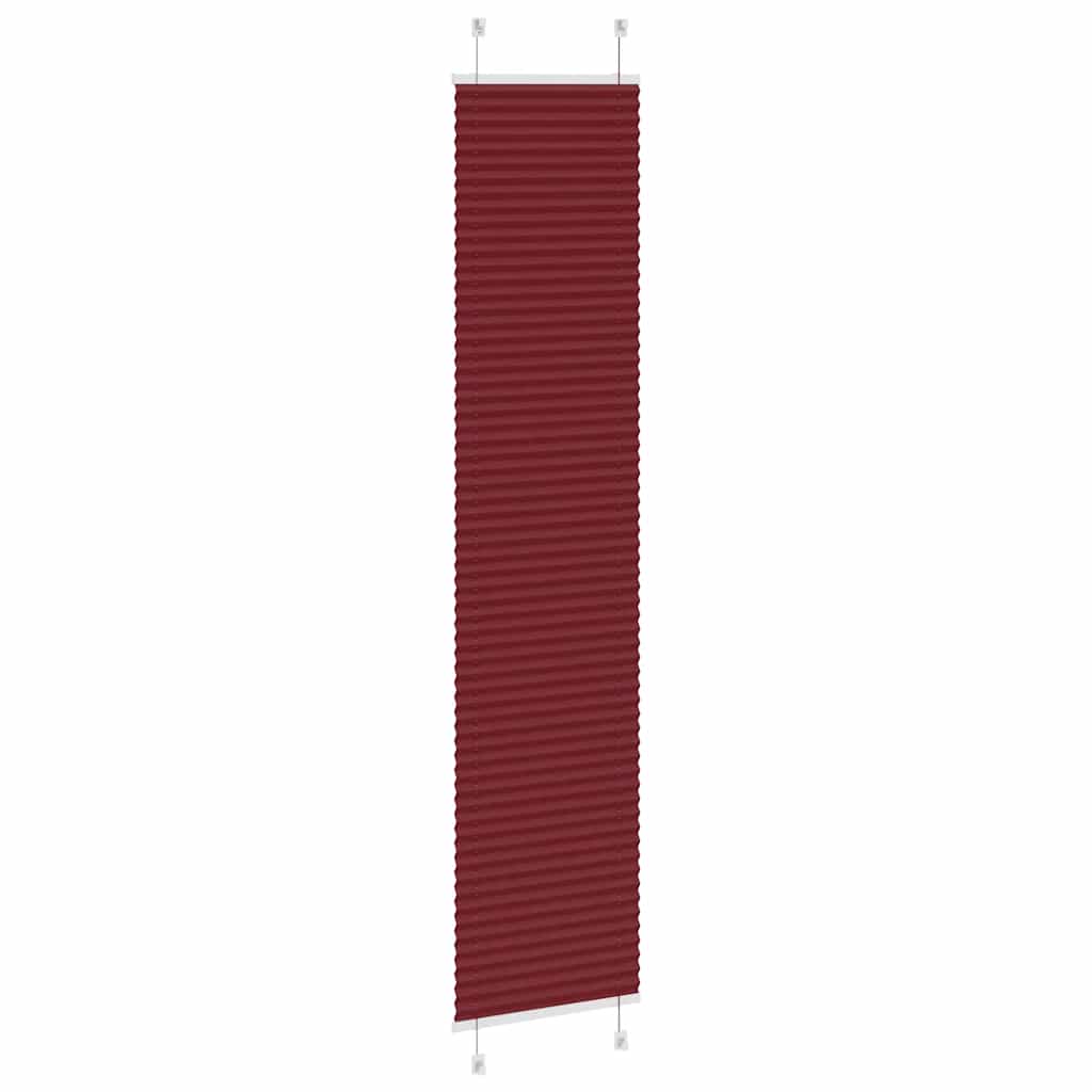 Store plissé rouge bordeaux 40x200 cm largeur de tissu 39,4 cm polyester