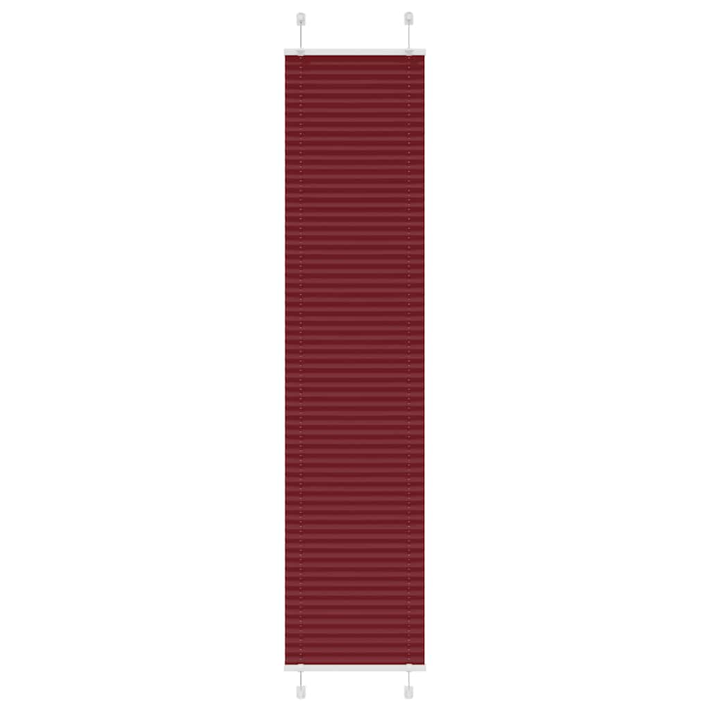 Store plissé Rouge Bordeaux 45x200 cm largeur du tissu 44,4 cm polyester