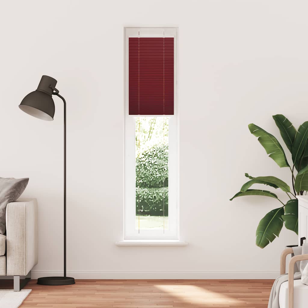 Store plissé Rouge Bordeaux 45x200 cm largeur du tissu 44,4 cm polyester