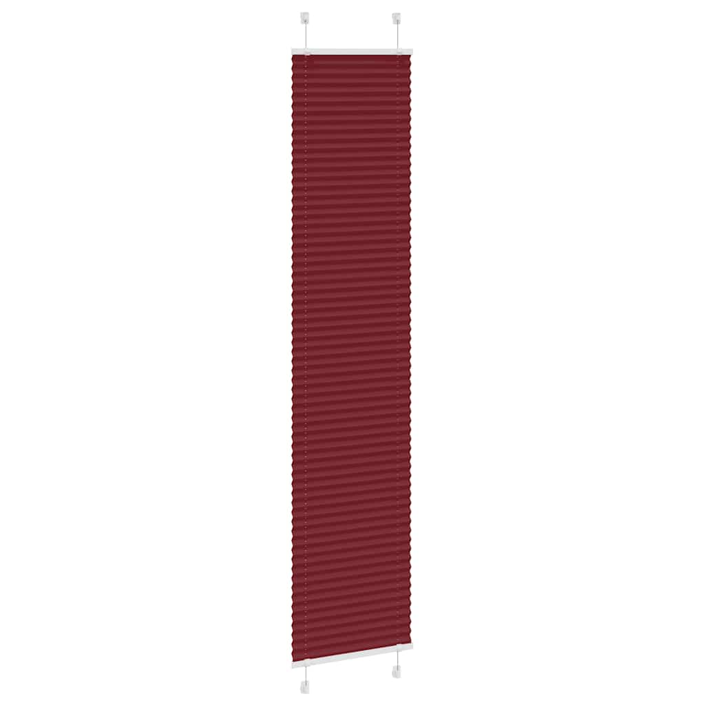 Store plissé Rouge Bordeaux 45x200 cm largeur du tissu 44,4 cm polyester