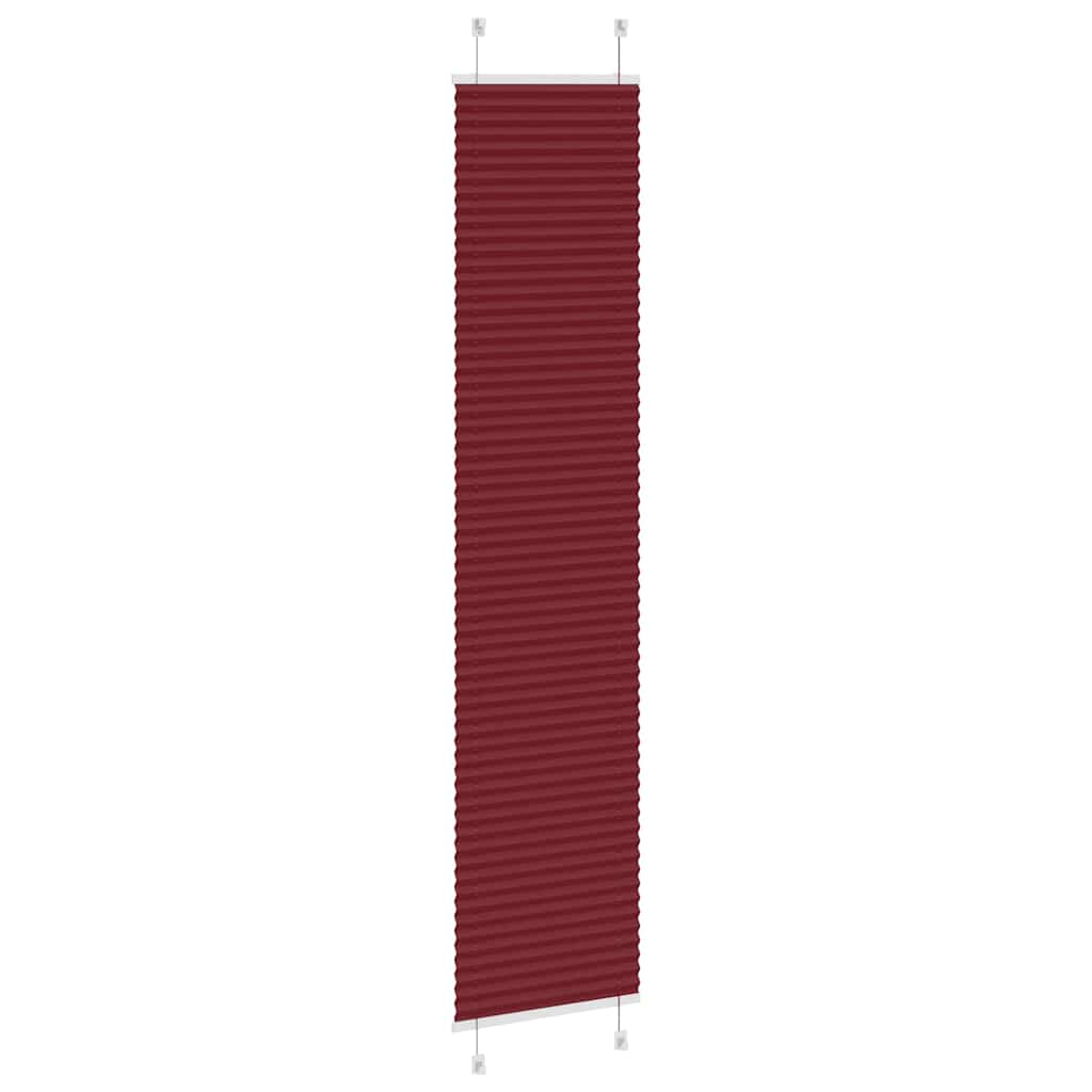 Store plissé Rouge Bordeaux 45x200 cm largeur du tissu 44,4 cm polyester