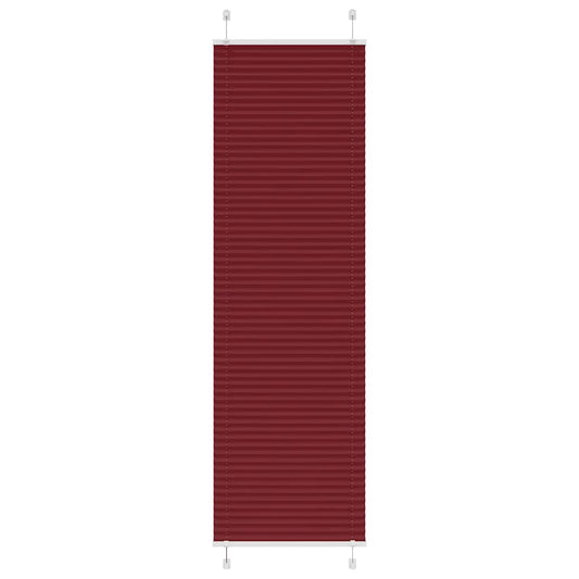 Pleated Blind Bordeaux Red 65x200 cm Fabric Width 64.4 cm Polyester