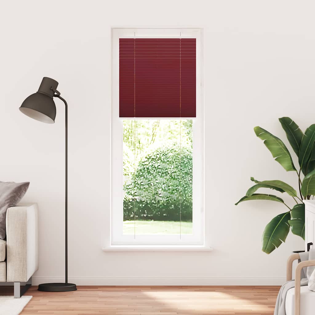Store plissé rouge bordeaux 70x200 cm largeur tissu 69,4 cm Polyester