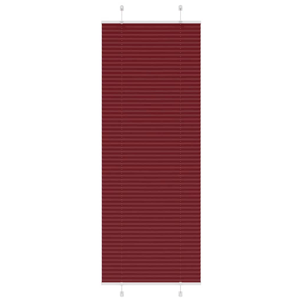 Store plissé rouge bordeaux 80x200 cm largeur tissu 79,4 cm polyester