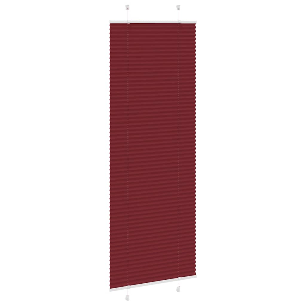 Store plissé rouge bordeaux 80x200 cm largeur tissu 79,4 cm polyester