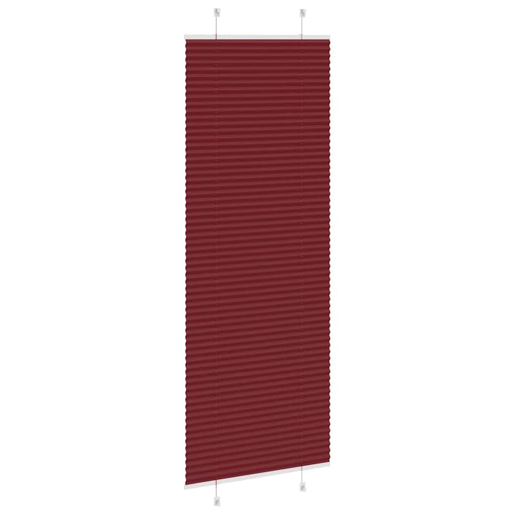 Store plissé rouge bordeaux 80x200 cm largeur tissu 79,4 cm polyester