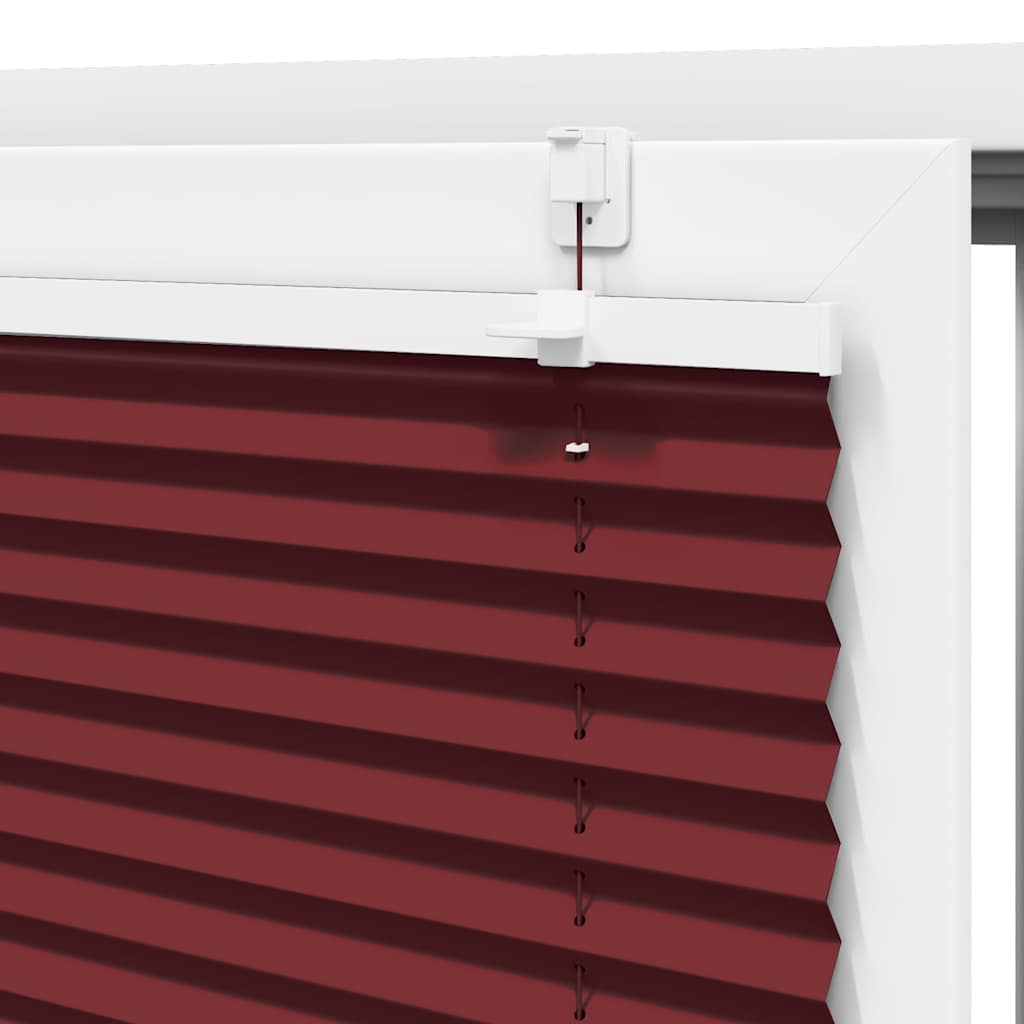 Store plissé rouge bordeaux 80x200 cm largeur tissu 79,4 cm polyester