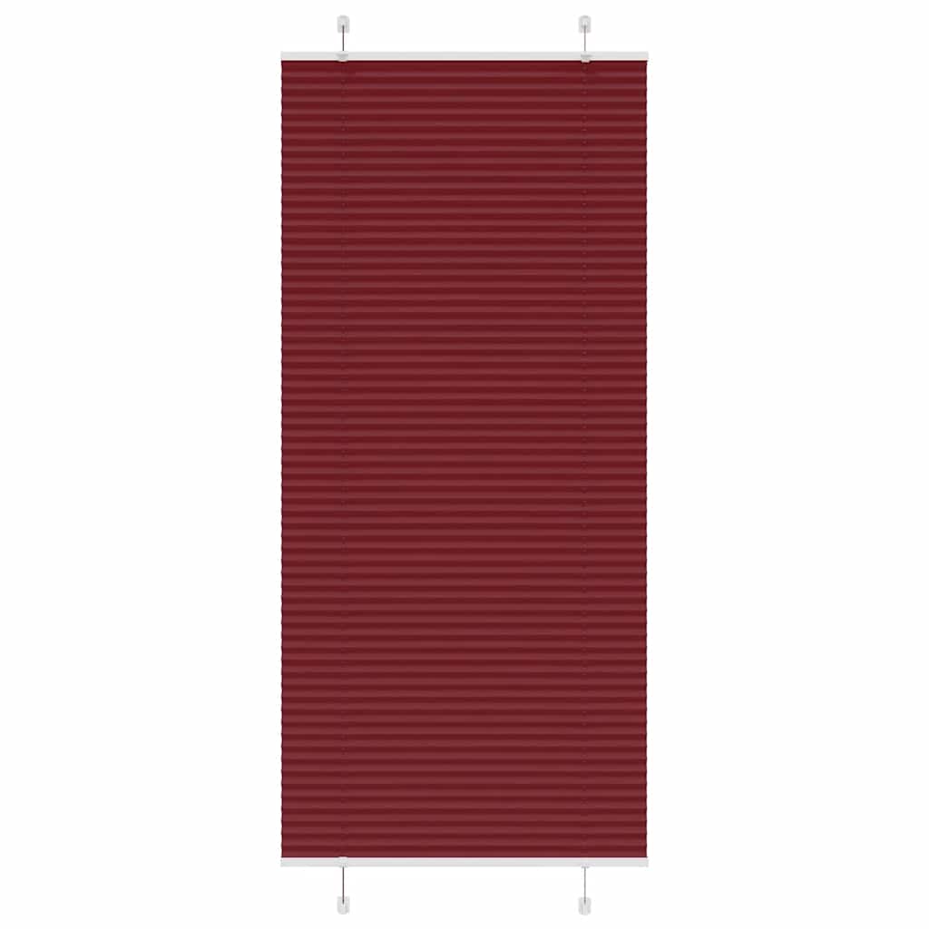 Store plissé Rouge bordeaux 85x200 cm Largeur du tissu 84,4 cm Polyester