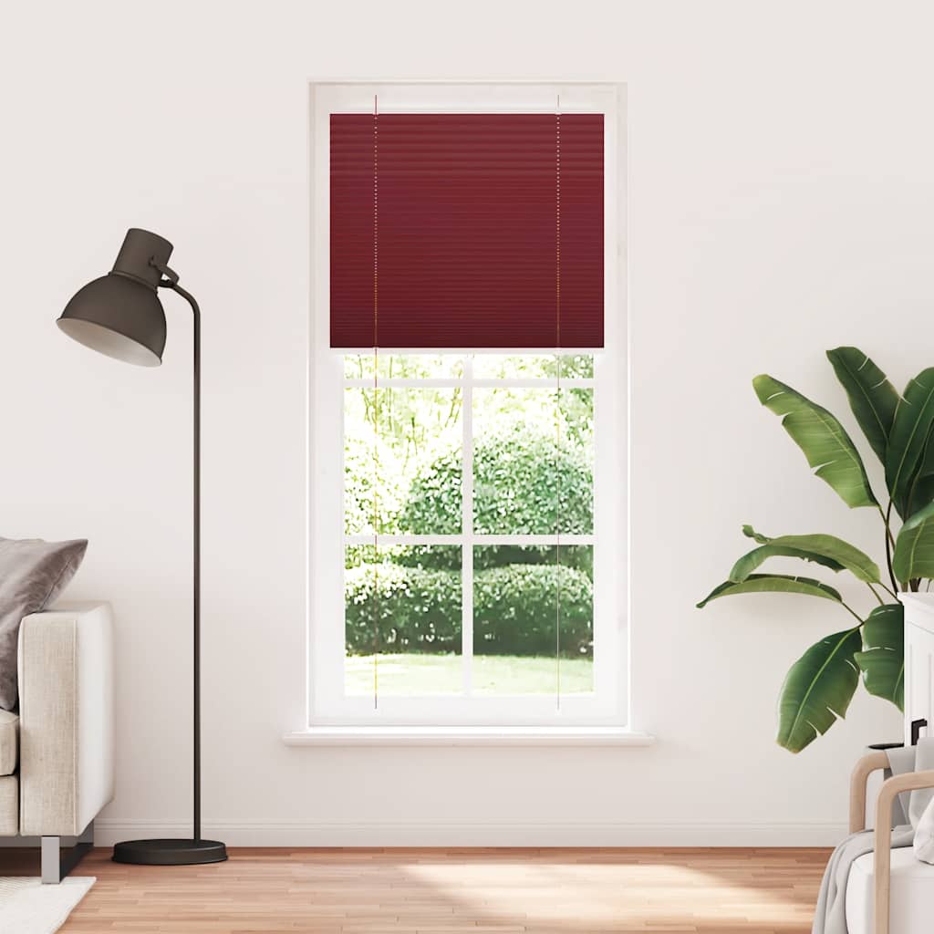 Plissé rouge bordeaux 90x200 cm Largeur tissu 89,4 cm Polyester