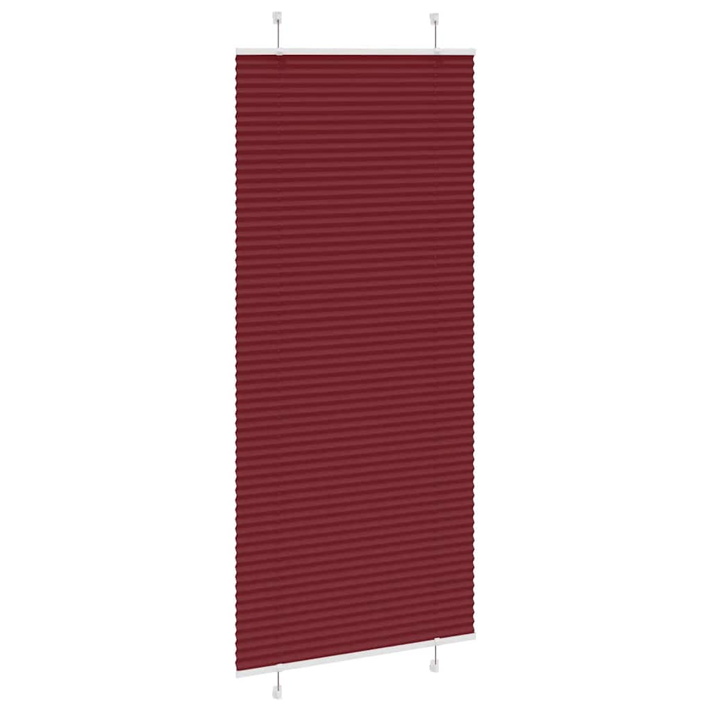 Store plissé bordeaux 95x200 cm largeur tissu 94,4 cm polyester