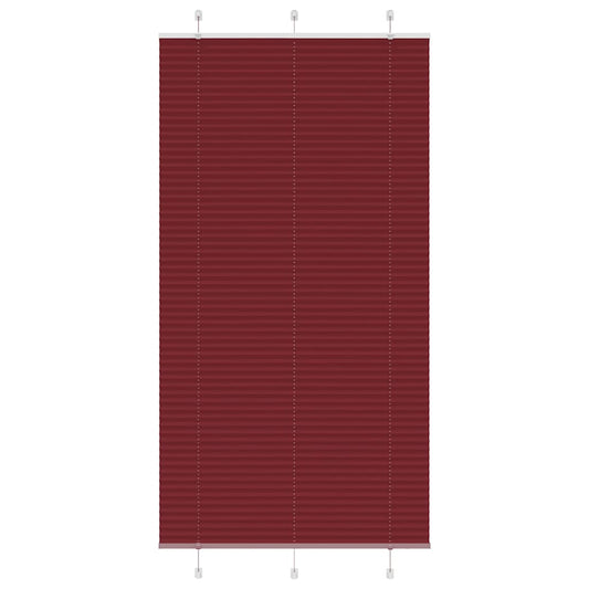 Plissee Bordeauxrot 110x200 cm Stoffbreite 109,4 cm Polyester