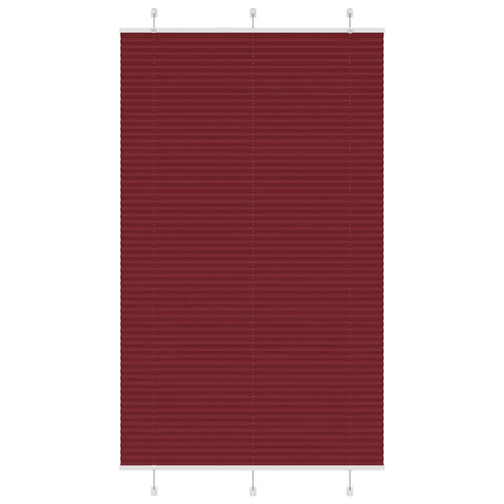 Plissee Bordeauxrot 115x200 cm Stoffbreite 114,4 cm Polyester