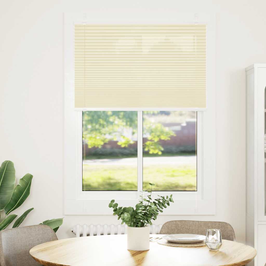 Store plissé crème 90x100 cm largeur tissu 89,4 cm polyester