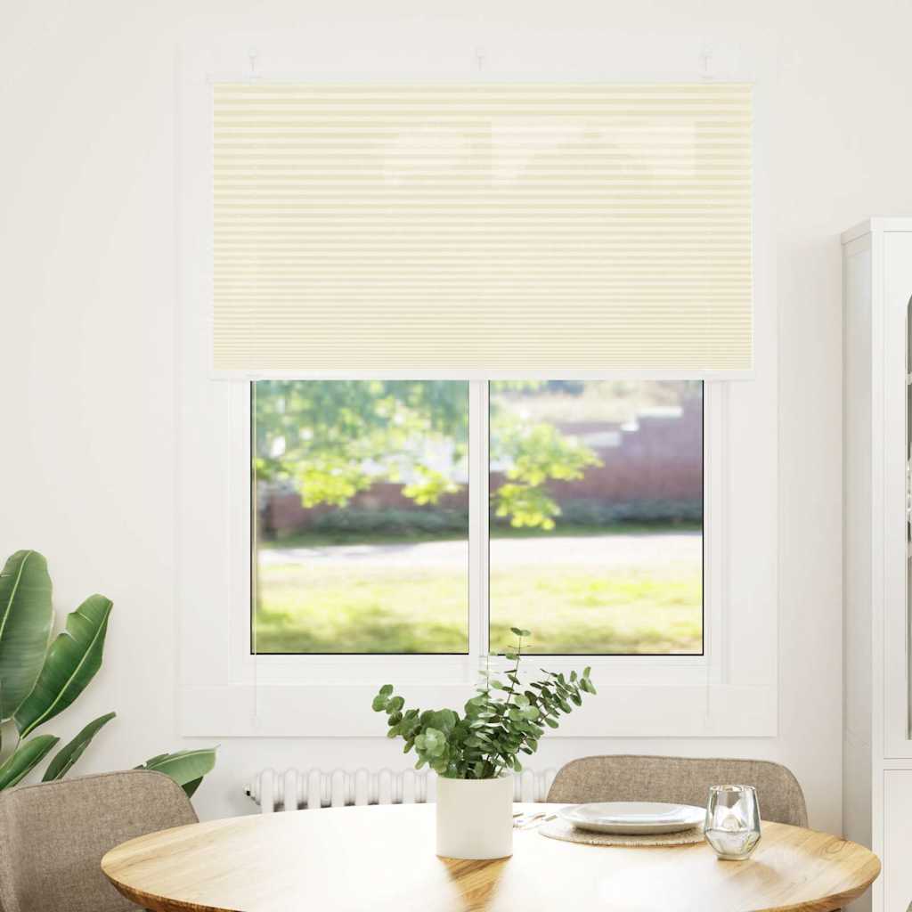 Store plissé crème 105x100 cm largeur tissu 104,4 cm polyester