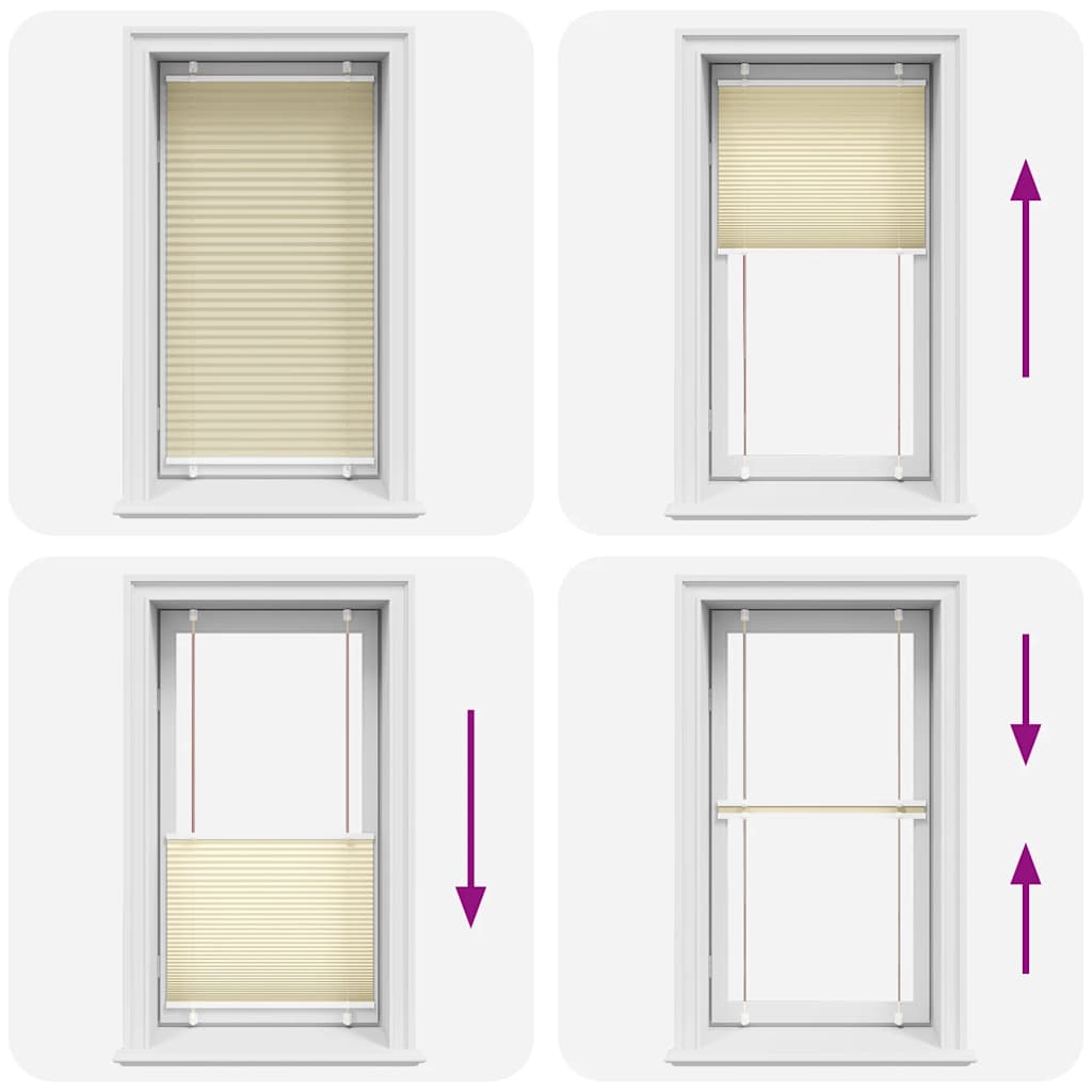 Plissee Creme 80x150 cm Stoffbreite 79,4 cm Polyester