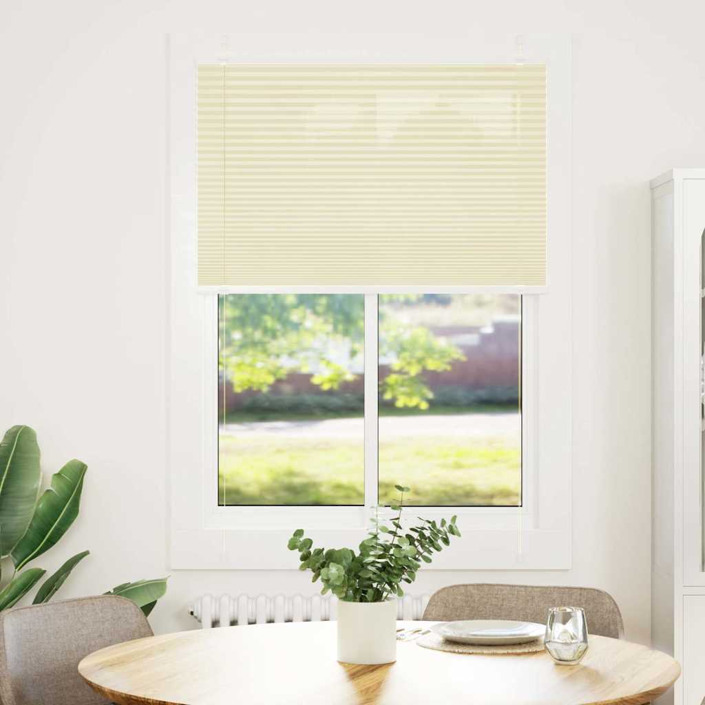 Plissé crème 100x150 cm largeur tissu 99,4 cm polyester