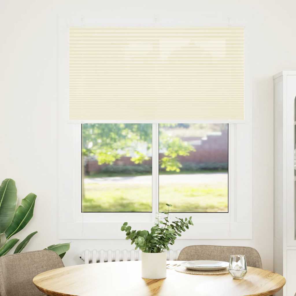 Store plissé crème 105x150 cm Largeur tissu 104,4 cm Polyester