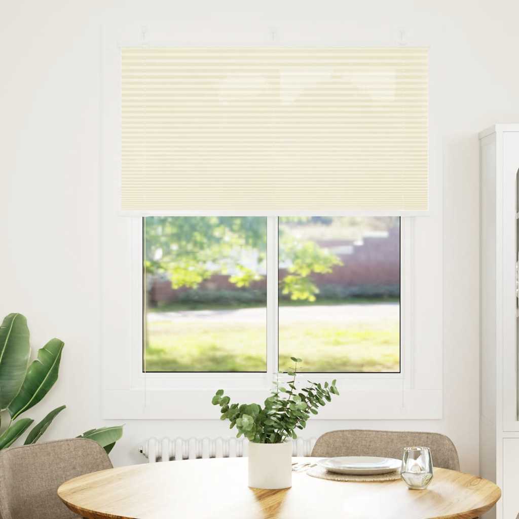 Pleated blind cream 110x150 cm fabric width 109.4 cm polyester