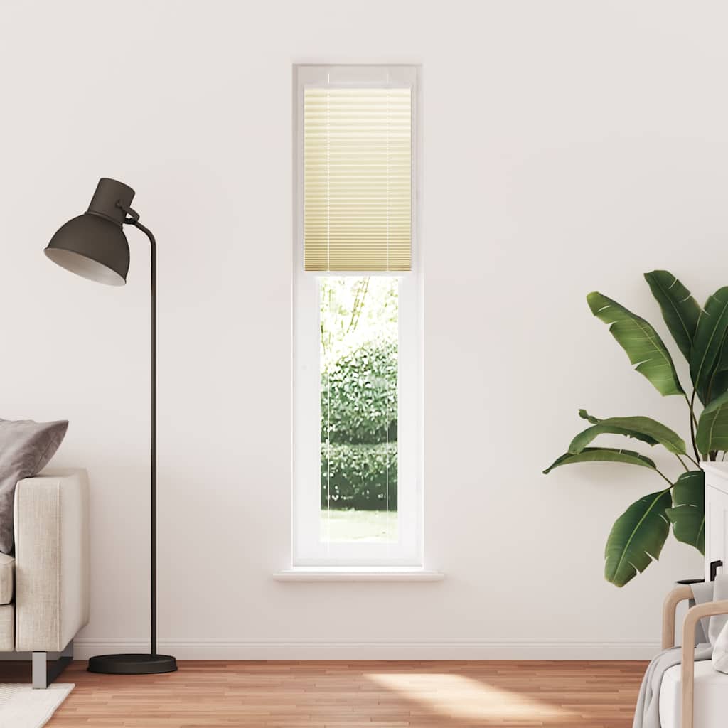 Store plissé crème 45x200 cm largeur tissu 44,4 cm polyester