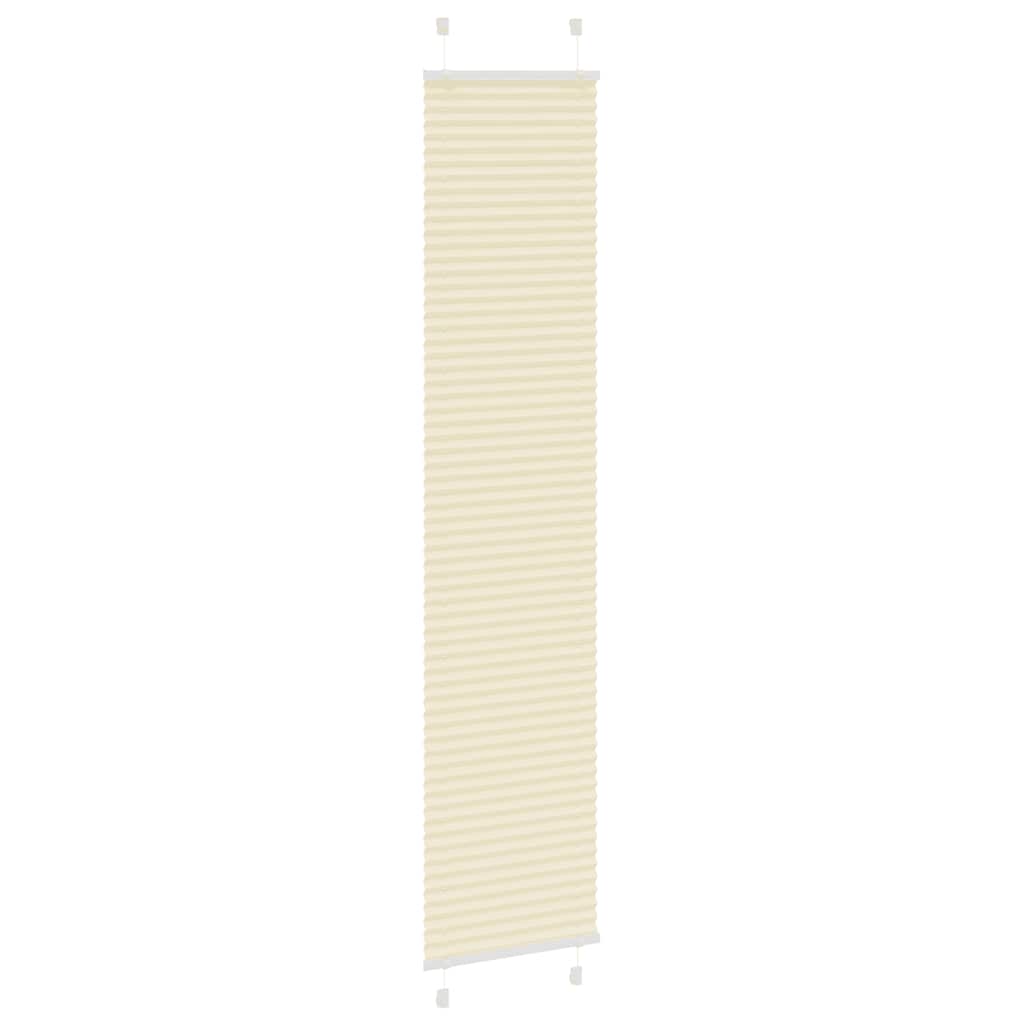 Store plissé crème 45x200 cm largeur tissu 44,4 cm polyester