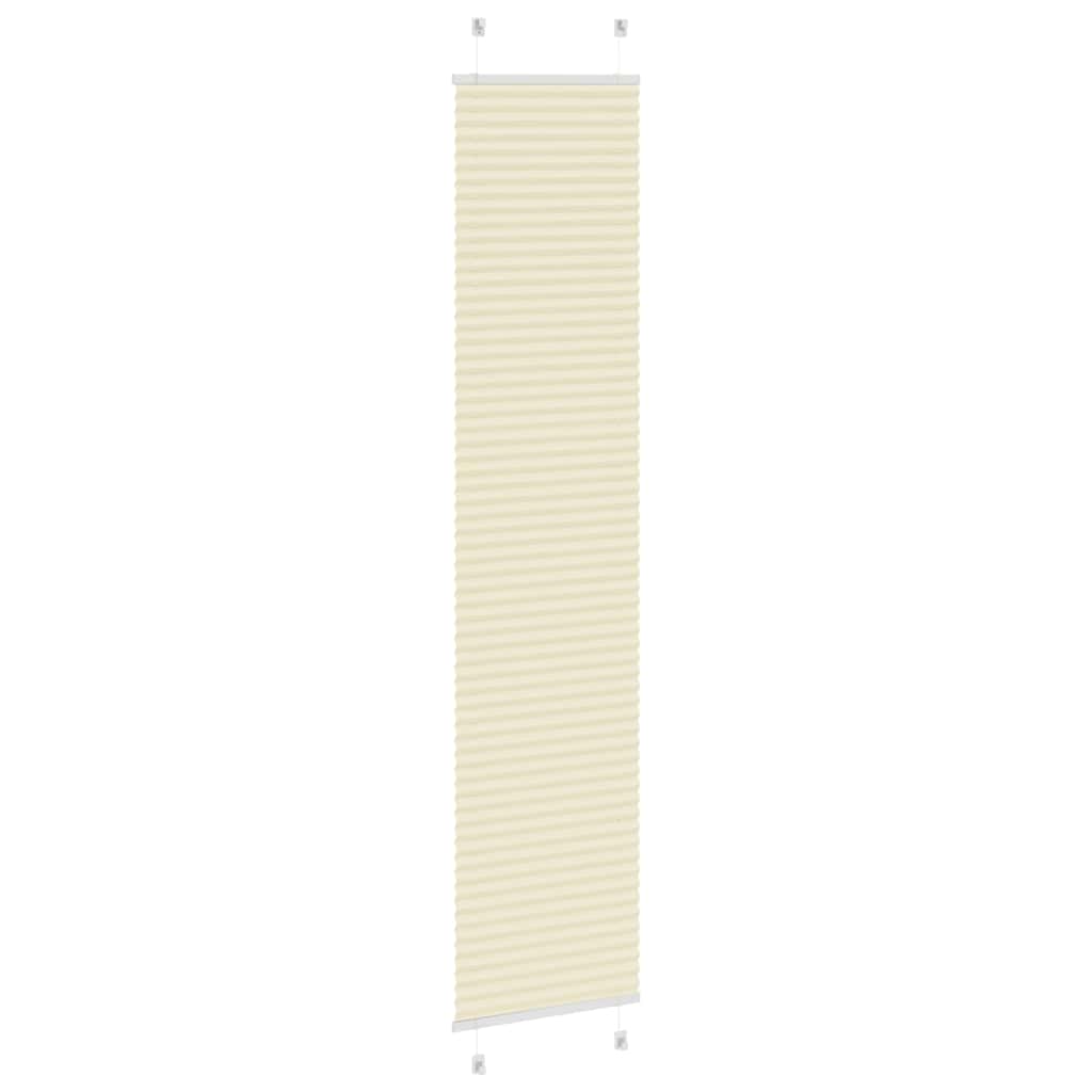 Store plissé crème 45x200 cm largeur tissu 44,4 cm polyester