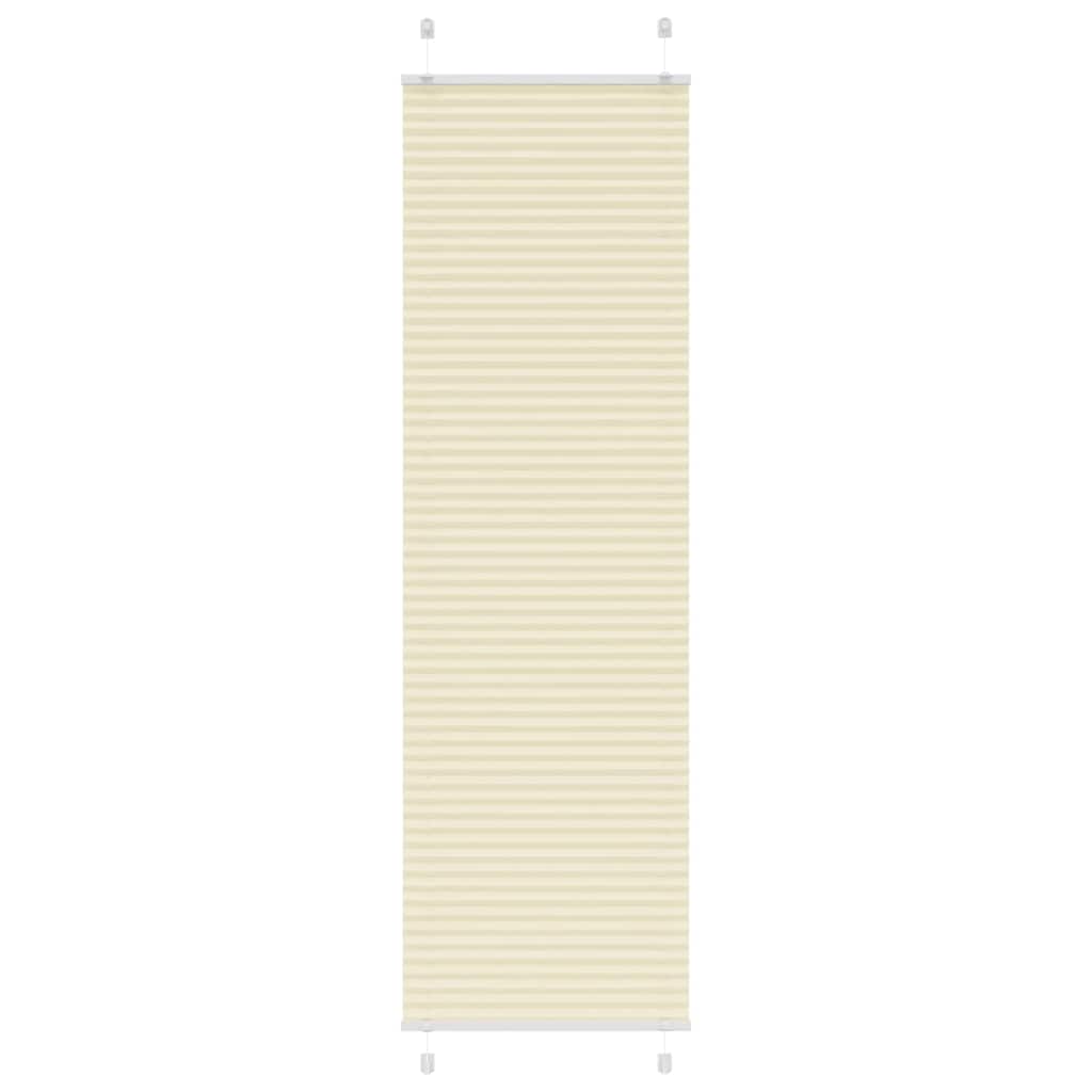 Store plissé crème 55x200 cm largeur tissu 54,4 cm polyester