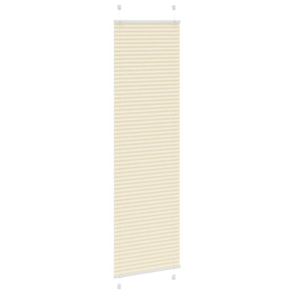 Store plissé crème 55x200 cm largeur tissu 54,4 cm polyester