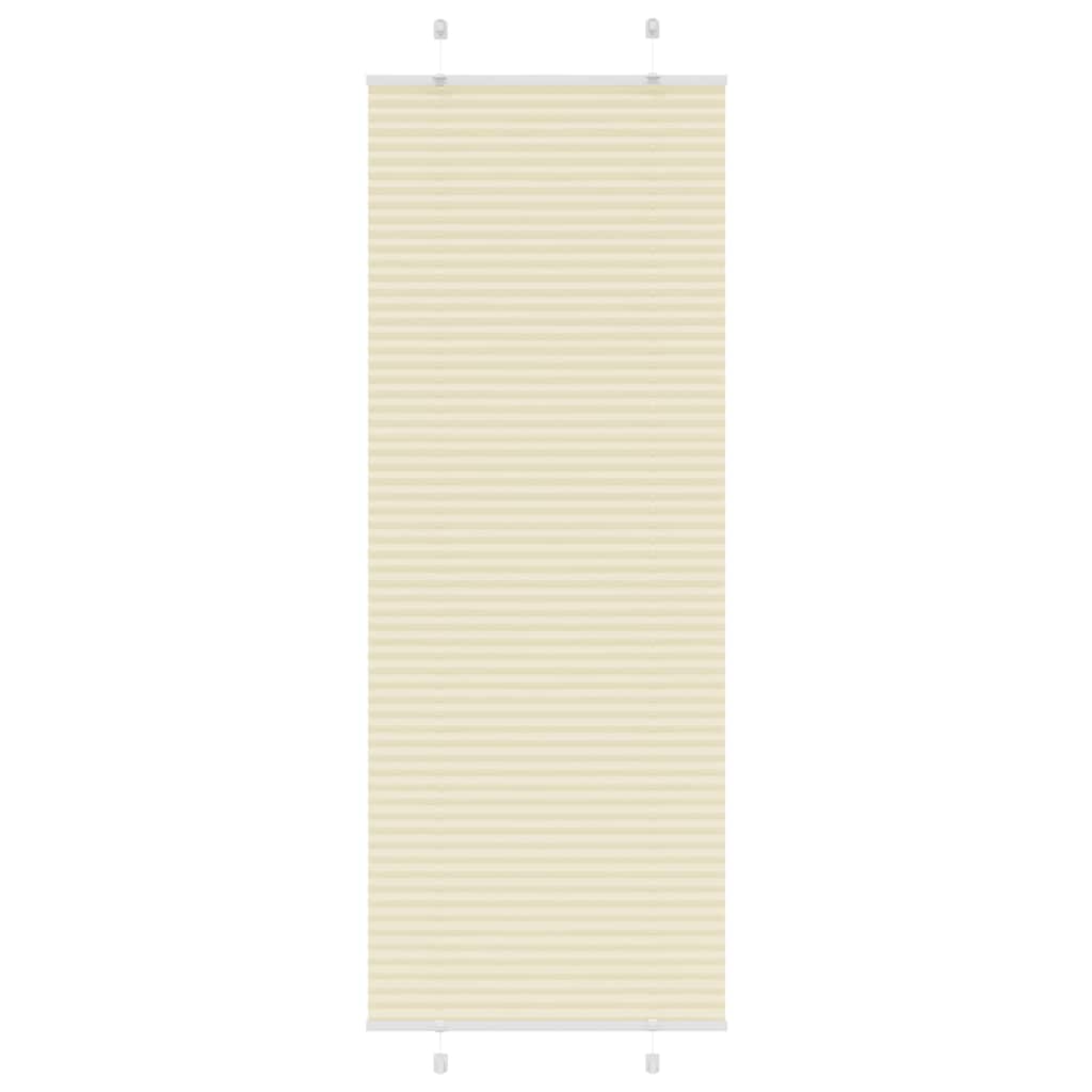 Store plissé crème 70x200 cm largeur tissu 69,4 cm polyester