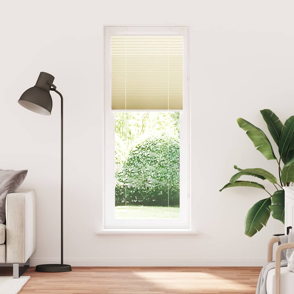 Store plissé crème 70x200 cm largeur tissu 69,4 cm polyester