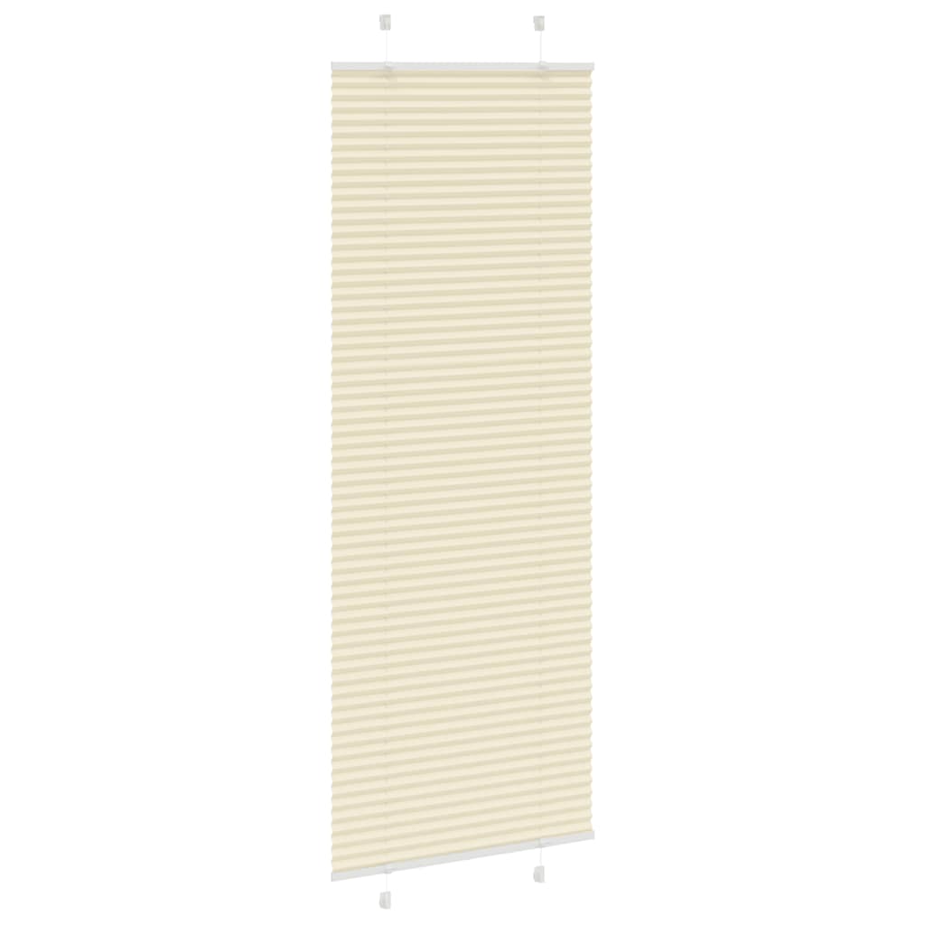 Store plissé crème 70x200 cm largeur tissu 69,4 cm polyester