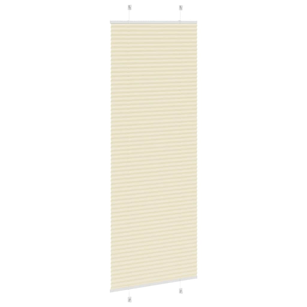 Store plissé crème 70x200 cm largeur tissu 69,4 cm polyester