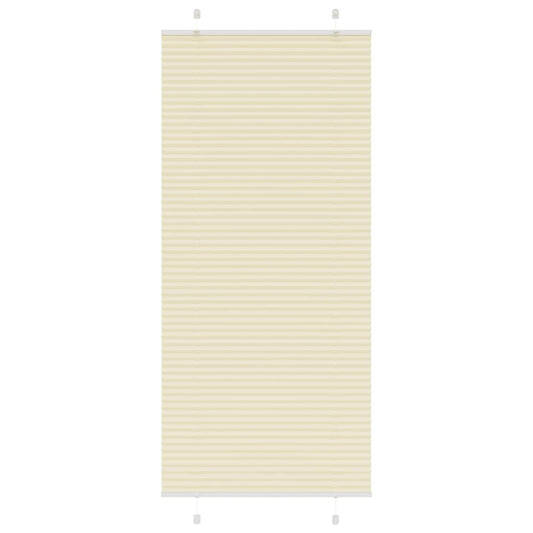 Pleated blind cream 85x200 cm fabric width 84.4 cm polyester