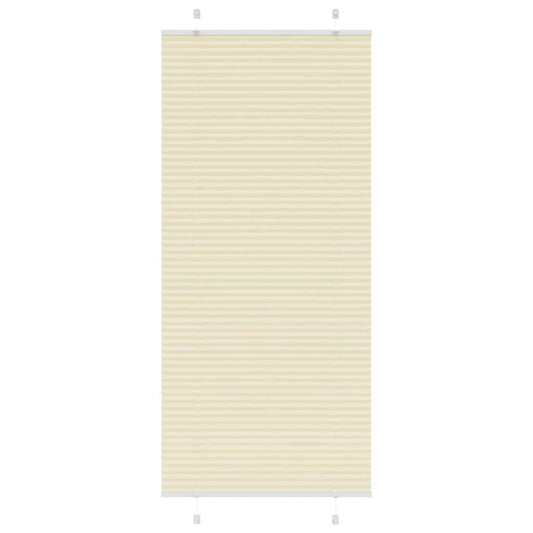 Pleated blind cream 90x200 cm fabric width 89.4 cm polyester