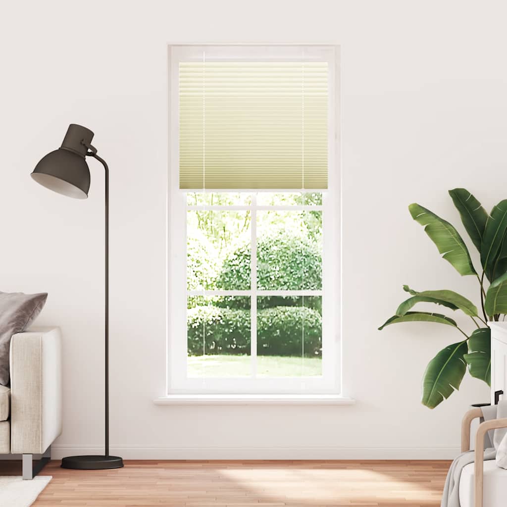 Plissé crème 95x200 cm largeur tissu 94,4 cm polyester