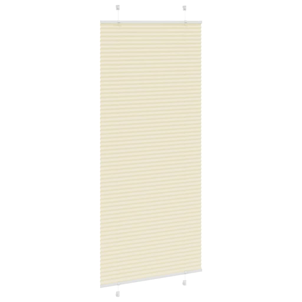 Plissé crème 95x200 cm largeur tissu 94,4 cm polyester